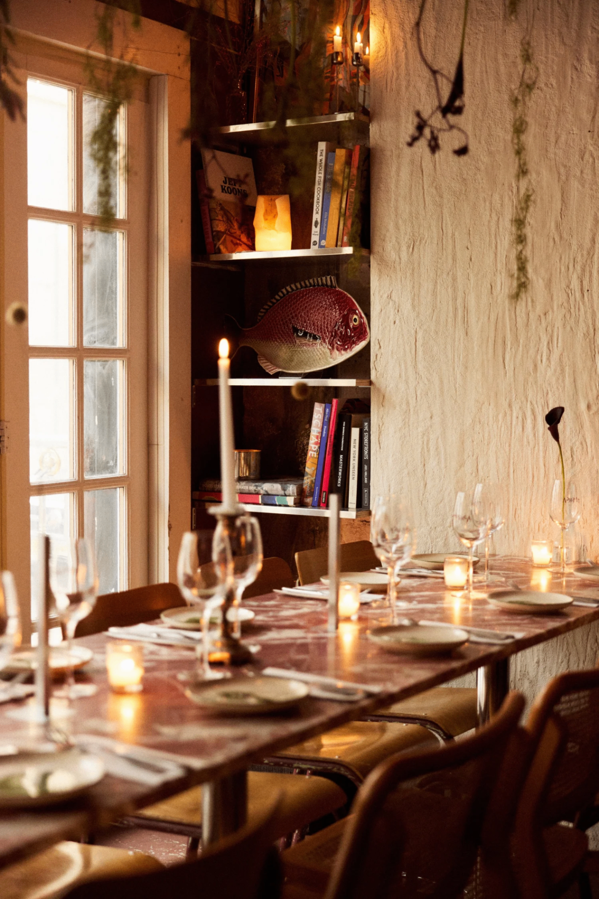 The intimate dining room at TASHCA